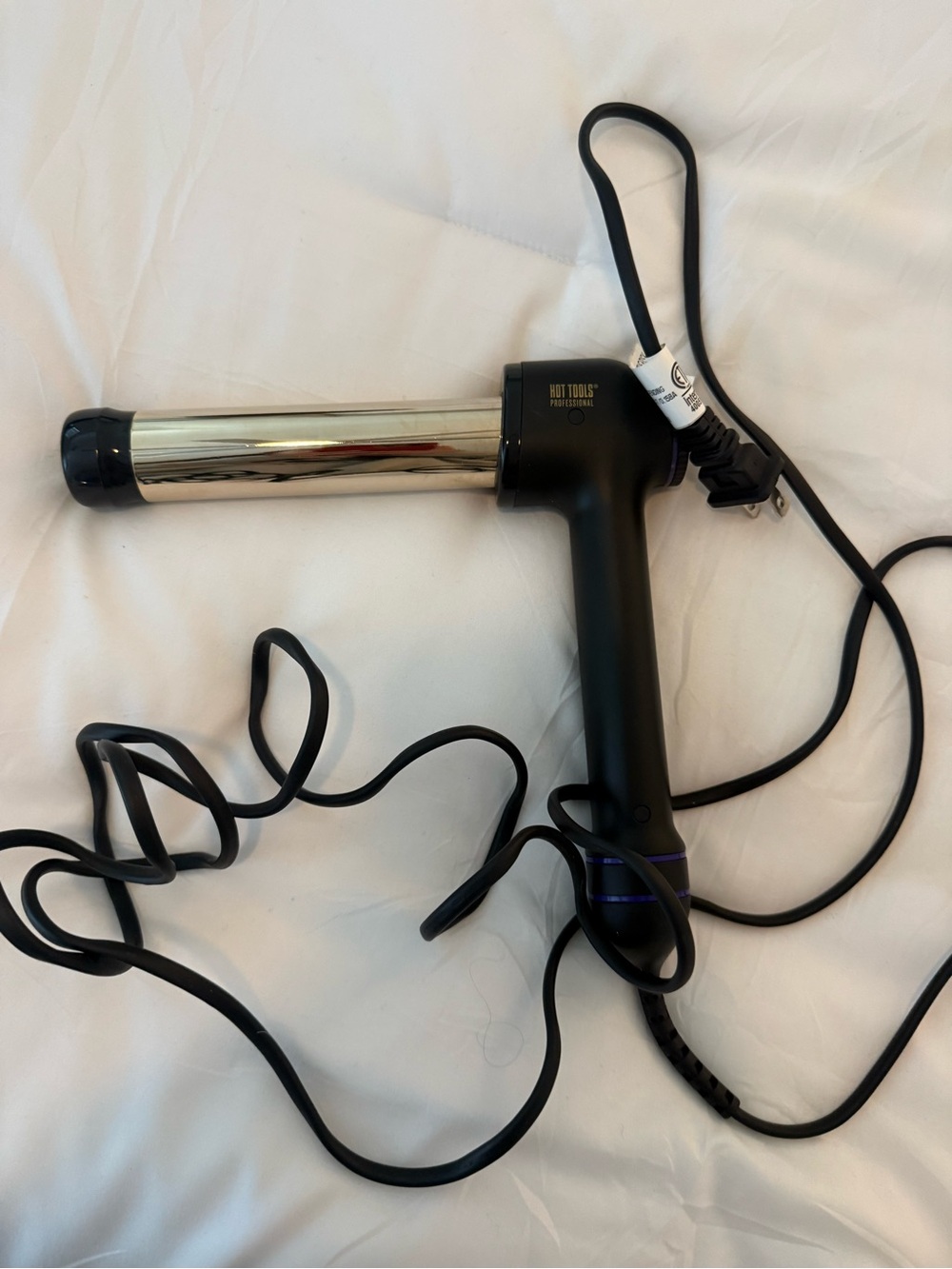 Hot Tools 1.25” Curling Iron - Black with Silver Barrel